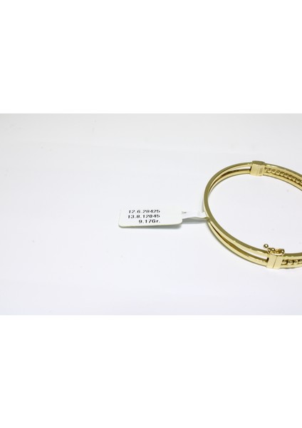 14 Ayar Altın Dorikalı Kelepçe Yeşil Altın Renginde 9.17 gr