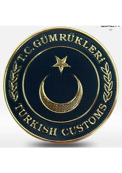 T. C. Gümrükleri Göğüs Arması 3 Boyutlu Yeni Nesil Plastik, Yeni Model Tip, Standart Ölçü, 1.sınıf Kaliteli