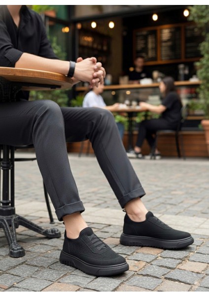 ET0911 Özel Örme Triko Deri Tozu Detaylı Günlük Spor Ayakkabı modelleri