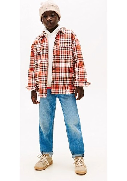 Erkek Çocuk Regular Fit Düşük Omuz Ekoseli Gömlek Ceket - Çok Renkli fiyatları