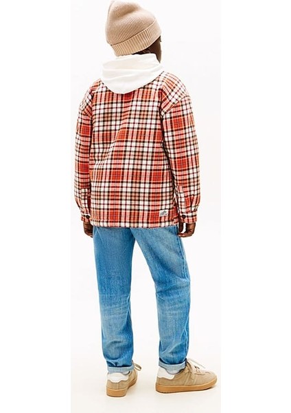 Erkek Çocuk Regular Fit Düşük Omuz Ekoseli Gömlek Ceket - Çok Renkli modelleri