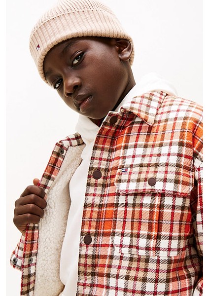 Erkek Çocuk Regular Fit Düşük Omuz Ekoseli Gömlek Ceket - Çok Renkli indirimleri