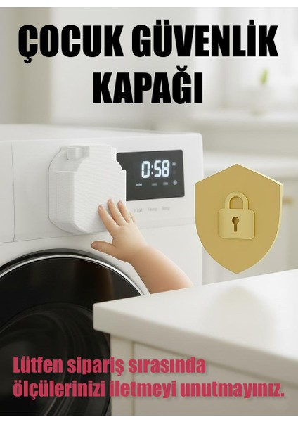 Beyaz Eşya Beyaz Düğme Kilidi – Çocuk Güvenlik Kapağı (Özel Ölçü Üretim)