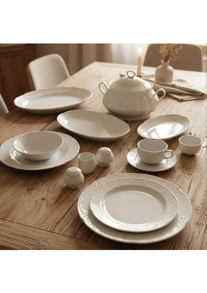 Bone Safir 12 Kişilik Yemek Takımı 82 Parça modelleri