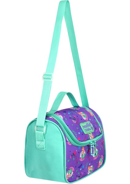 Waddell Lisanslı Lila Deniz Kızı Desenli Anaokulu Ve Thermo Beslenme Çantası