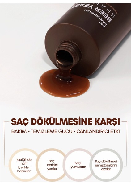 Bira Mayası Ekstrakt Şampuanı Salisilik Asit Dexpanthenol Amino Asit Beer Years Shampoo 1000 ml