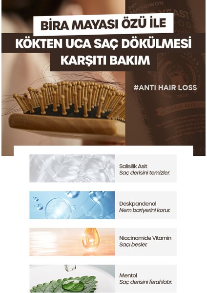 Bira Mayası Ekstrakt Şampuanı Salisilik Asit Dexpanthenol Amino Asit Beer Years Shampoo 1000 ml