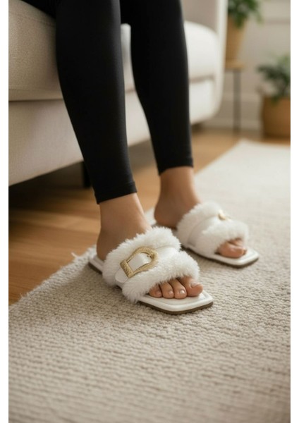 Kadın Günlük Terlik Peluş Tüylü Misafir Çeyiz Bohça Gelin Ev Terliği fırsatları