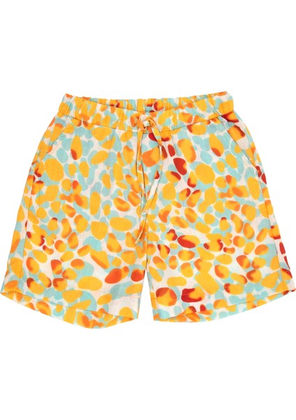 Rengarenk Ince Dokuma Yazlık Kız Çocuk Şort fiyatları