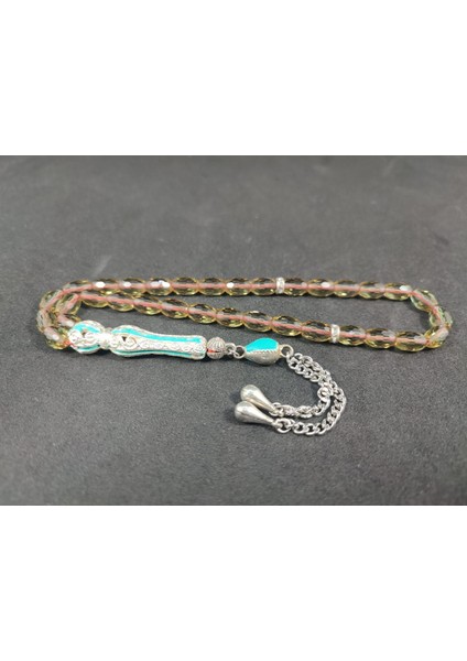 Telkari Püskül Kombinli Işığa Göre Renk Değiştirebilen Zultanit Taşı Tesbih Sertifikalı 6926