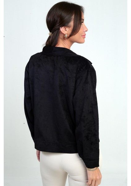 Kadın Torba Cepli Önü Fermuarlı Süet Mont fırsatları