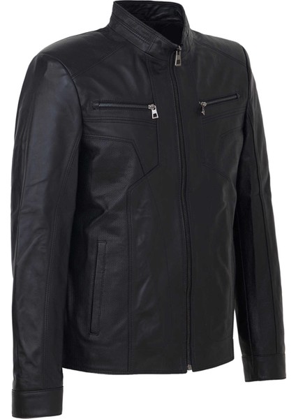 Siyah Hakiki Deri Erkek Hakiki Deri Mont - E25KDM310601-Q3H fiyatları