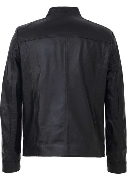 Siyah Hakiki Deri Erkek Hakiki Deri Mont - E25KDM310601-Q3H fırsatları