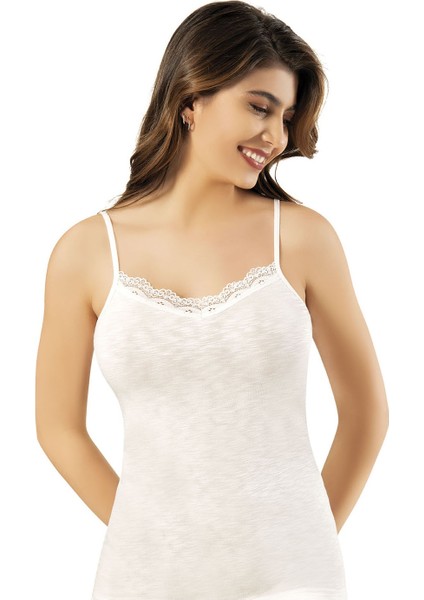 Filamlı Kumaş Ip Askılı Dantelli Atlet – Nefes Alan, Yumuşak Dokulu fiyatları