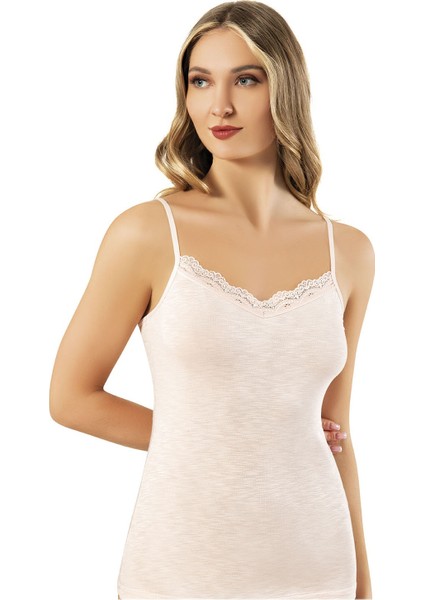 Filamlı Kumaş Ip Askılı Dantelli Atlet – Nefes Alan, Yumuşak Dokulu indirimleri