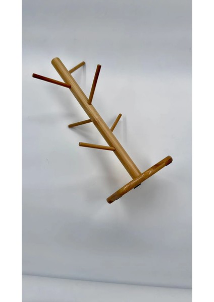 Bambu 6’lı Bardak Askılığı – Doğal ve Şık Bambu Bardak Standı (15x35 cm) indirimleri