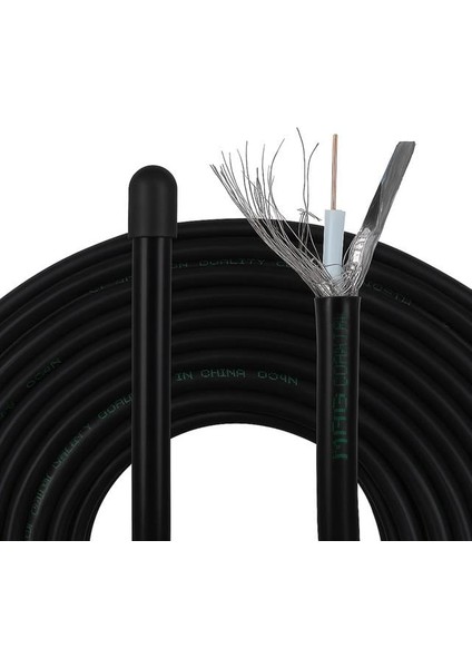 Rg6/u6 Bakır Cu/cu 80 Tel Siyah Anten Kablosu (100 Metre) fiyatları