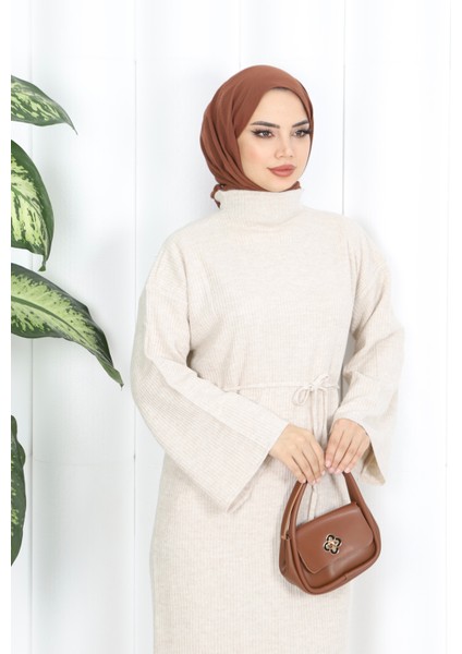 Ispanyol Kol Bağcıklı Triko Elbise modelleri