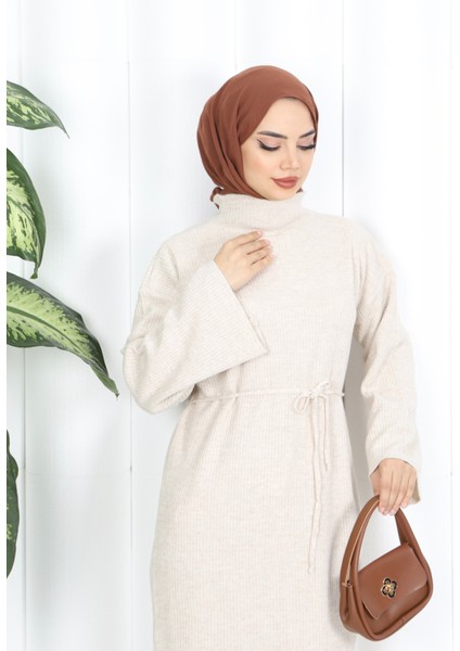 Ispanyol Kol Bağcıklı Triko Elbise fırsatları