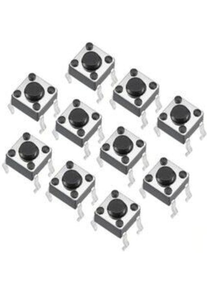 4 Pinli Push Buton Siyah (6X6X5MM) - 5 Adet fiyatları