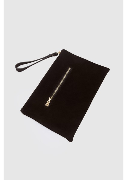 Suvea Siyah Süet Hakiki Deri Clutch indirimleri