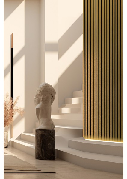 Mdf Ahşap Akustik Duvar Paneli 60X275 cm -Gold(Pvc) fırsatları
