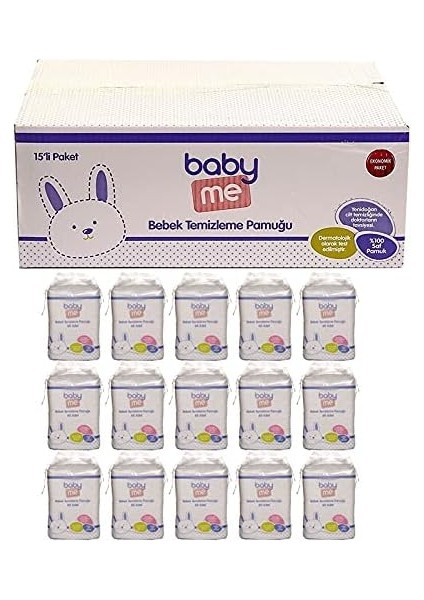 Baby Me Bebek Temizleme Pamuğu 15X60 Adet modelleri