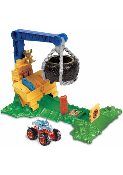 Hot Wheels Monster Trucks Arenada Rhinomite Mücadelesi Oyun Seti HTP18