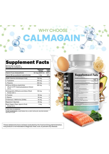 Gaba 5 Htp L Tryptophan L Theanine Sam-E L-Glycine - Mood Support 90 Capsul. fiyatları