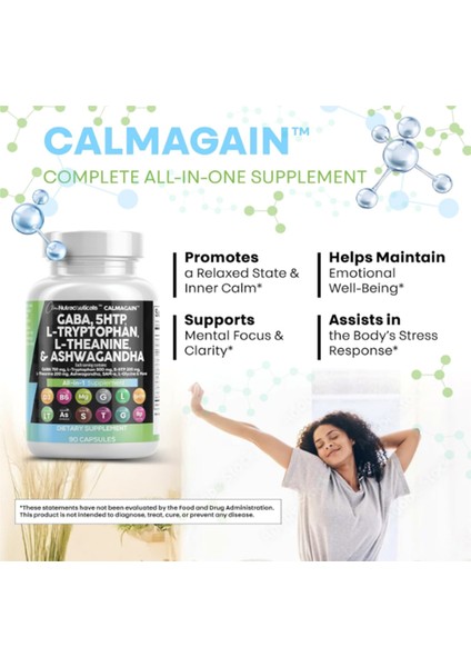 Gaba 5 Htp L Tryptophan L Theanine Sam-E L-Glycine - Mood Support 90 Capsul. indirimleri