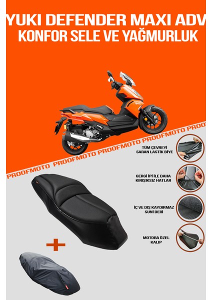 Yuki DEFENDER Maxi ADV Konfor Sele ve Yağmurluk Kılıf