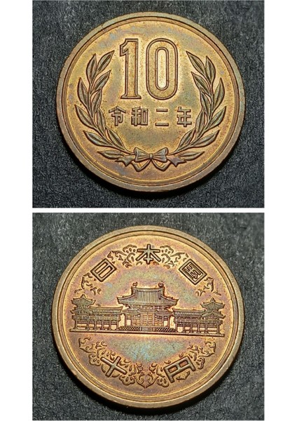 3996368F3ECF227E10 2020 Japonya 10YEN Çil Eski Yabancı Madeni Para