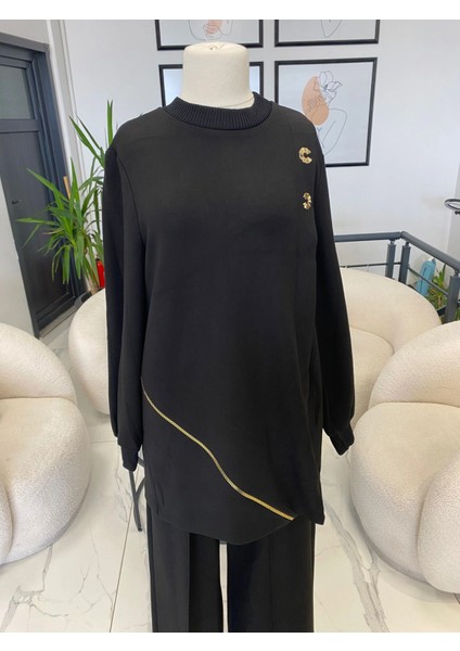 Nuss Fermuar Detaylı Siyah Takım fiyatları