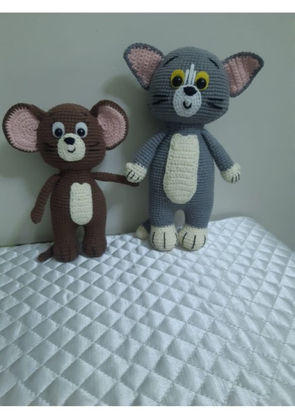 Tom ve Jerry Amigurumi Organik Oyuncak Oyun Arkadaşı Uyku Arkadaşı fırsatları