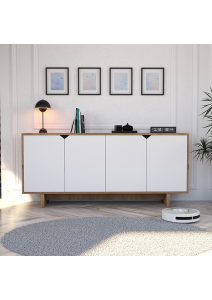 Mete Konsol Sepet-Beyaz 180 cm Yemek Odası, Ofis Salon Ünite