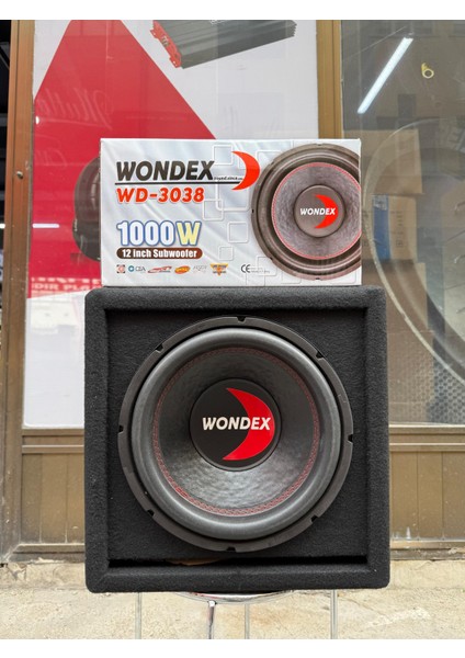 WD-3038 L Port Mini Kare Kabinli 30 cm Subwoofer Bas 1000WAT 350W Rms Bufır