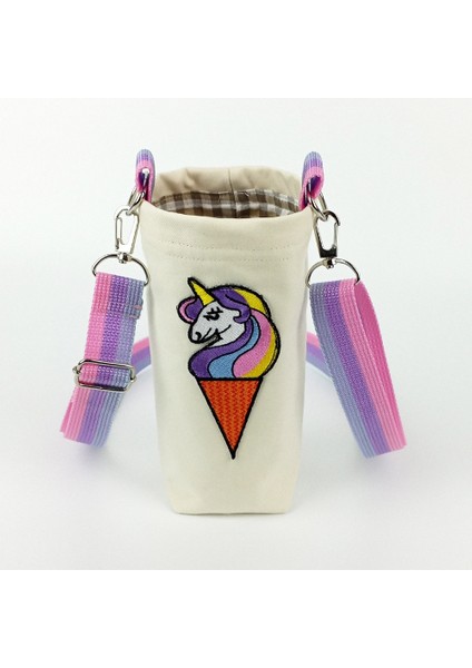 0,5 Litrelik Matara Kılıfı Su Şişesi Taşıma Çantası Külahta Unicorn Temalı modelleri