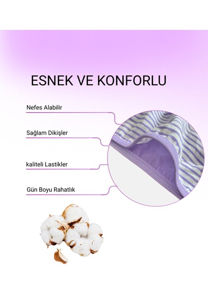 Pamuklu Kadın Külot Slip Empirme Baskılı Yüksek Bel Iç Çamaşırı - 5'li Paket - Lila, 2xl fiyatları