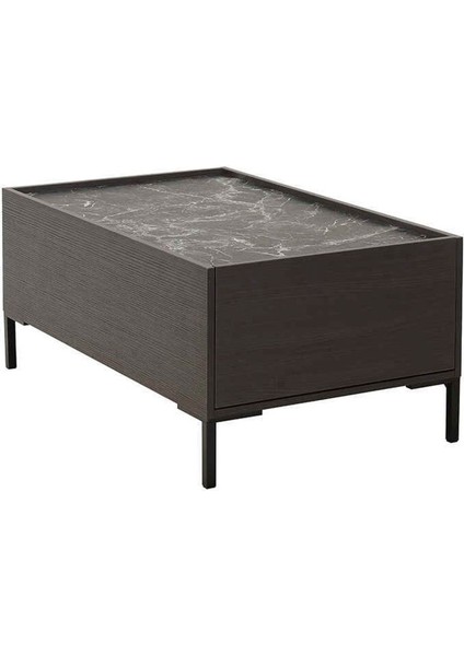 Pool Çekmeceli Dikdörtgen Orta Sehpa-Godiva-Mermer Desenli 103X42X60 cm (Gxyxd)