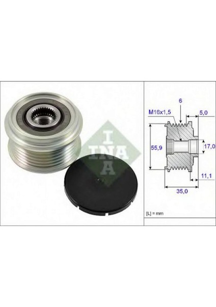 Mtxdpn Alternatör Gergi Rulmani Amarok-Touareg-A4-A5-A6-Q5-Q7 2.0-2.7-3.0 Tdi Ddxa/b-Bks-Cata-Daua-Clab