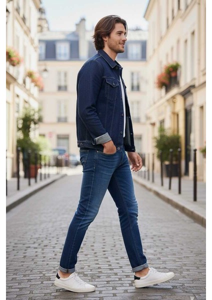 Jeremy Slim Fit Kot Pantolon Mavi fırsatları