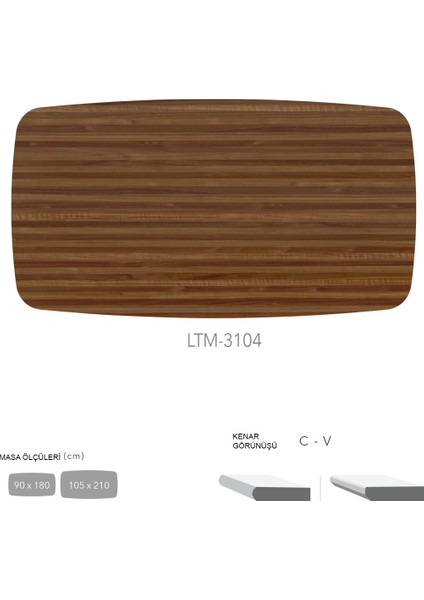 Cdf Masa Tablası 90X180 - DCLTM3104