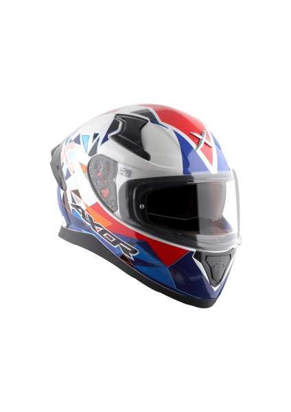 Apex Prism Full Face Kapalı Kask White Blue Red fiyatları