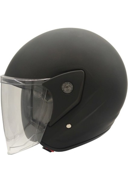 Motosiklet ve Bisiklet Yarım Açık Kask Motor Kaskı Mat Siyah fiyatları