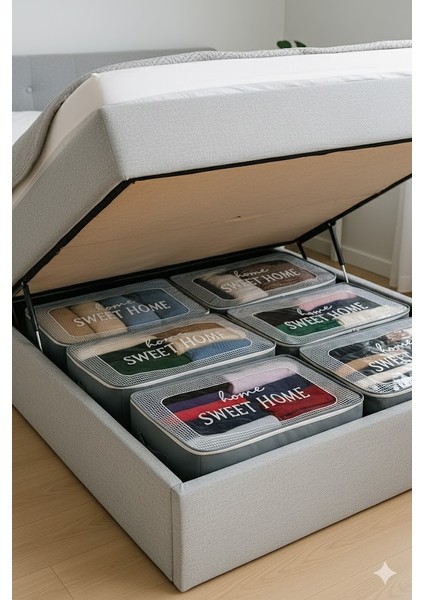 2 Adet Lavanta Kokulu Şeffaf Kapaklı Kumaş Hurç 66X44X20 cm Büyük Boy Yorgan Battaniye Organizer fiyatları