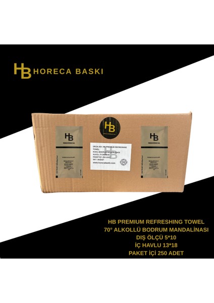 Hb Premıum Bodrum Mandalinalı Kolonyalı Islak Mendil 250'Lİ Koli