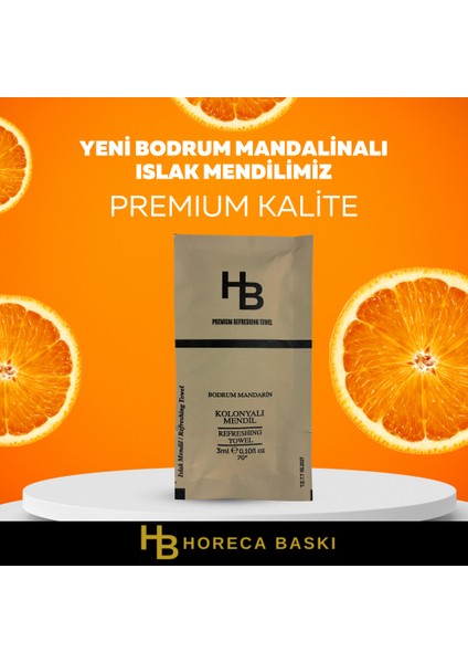 Hb Premıum Bodrum Mandalinalı Kolonyalı Islak Mendil 250'Lİ Koli modelleri