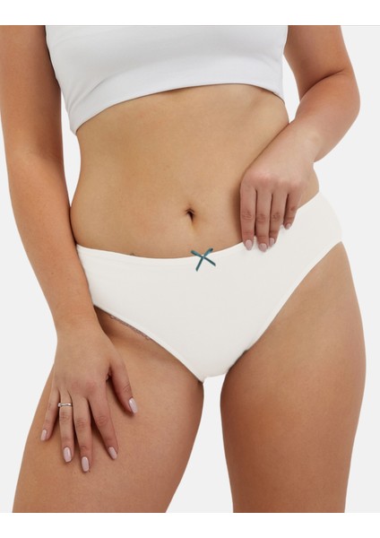 Pamuklu Kadın Külot Slip Empirme Baskılı Yüksek Bel Iç Çamaşırı - 5'li Paket, S fırsatları