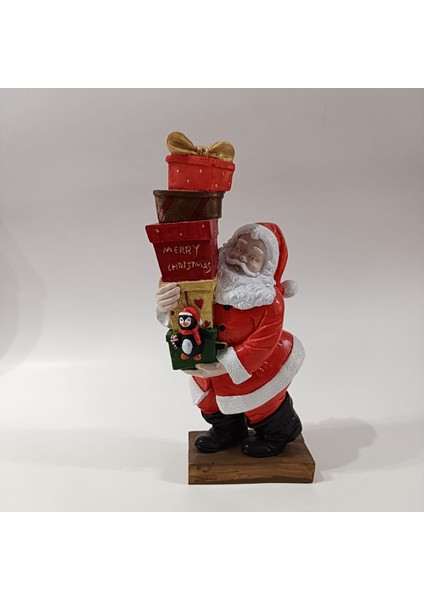 Yılbaşı Hediye Paketleri Taşıyan Noel Baba 33X14 cm modelleri
