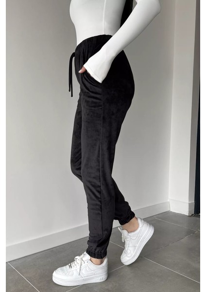 Kadın Bel ve Paça Lastikli Kadife Eşofman Altı P-00018733 fiyatları